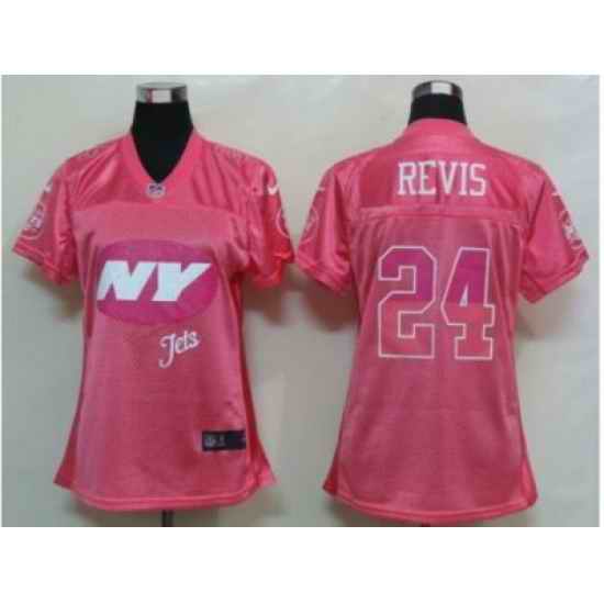 Nike Womens New York Jets #24 Revis Pink Jerseys